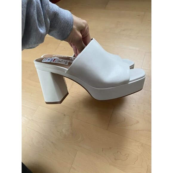 ABOUND "Sarrah" block heel Mule ivory slide patent - Picture 7 of 7